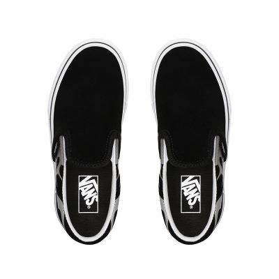Vans Suede Flame Classic Slip-On - Çocuk Slip-On Ayakkabı (Siyah)